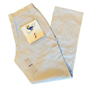 Jitterbug Ranch NWT Khaki 90s Carpenter Fit 100% Cotton Denim Jeans, 11/12 x 34”